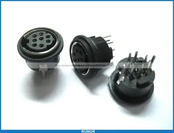 10 Ks Mini 8 Pin Kruhové PCB Montáž DIN Konektor