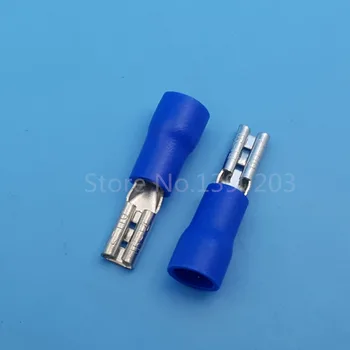 1000Pcs Modrá 2.8 mm FDD2-110 14-16 AWG Žena Rýľ Izolované Rýchle Odpojenie Drôt Krimpovacie Terminály Konektor