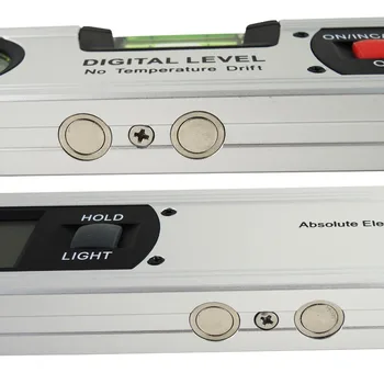 12 kusov x Úroveň Digitálnej Inclinometer Uhol Finder Ducha Úrovni s Magnetmi 360 stupeň Vzpriamenej 4x90 stupeň Kvadrant veľa 12