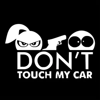 15 CM*9.3 CM Don ' T Touch My Auto Auto príslušenstvo, Auto nálepky A Obtlačky Dekorácie Black Sliver, C8-0774
