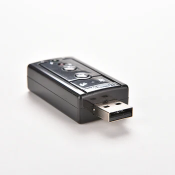 1PC Externý USB AUDIO ZVUKOVÉ KARTY ADAPTÉRA VIRTUÁLNY 7.1 ch USB 2.0 Mikrofón Reproduktor, Audio Slúchadlá s Mikrofónom 3,5 mm Jack Konvertor