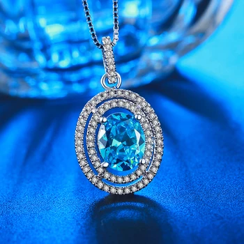 2016 Modrá Rakúskeho Kryštálu Šperky Set Náhrdelník Prsteň Fashoin Šperky Dámske Náušnice Šperky Sady ASM009