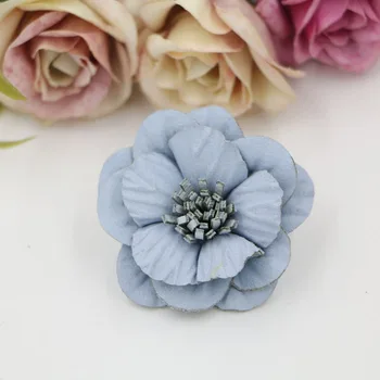 2017 Nové 20pcs Ručné Mikrovlákna, Kvety, Kórea semiš 3D camellia Tvar Módne kvety Vlasy príslušenstvo Diy Vlásenky dekorácie