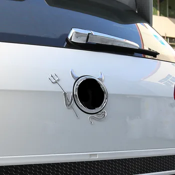 3D Chrome Diabol v polepy Áut Logo Dekorácie Vlastné Demon Samolepky 4 Ks Na VW Polo Santana Passat Tiguan Jetta Golf Bora