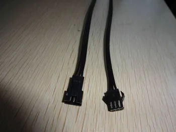 3PIN konektor JST a zásuvkou,s 15 cm dlhý drôt každý,20AWG drôt;všetky čierny vodič