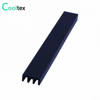 (5 ks/lot) 100x11x5mm Hliníkový chladič maskou chladiča Čierny Elox pre LED, RAM Elektronické chladič na chladenie