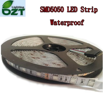 5 m, 300 LED SMD5050 Nepremokavé 12V flexibilné svetlo 60 led/m,6 farebný LED strip biela/teplá biela/modrá/zelená/červená/žltá