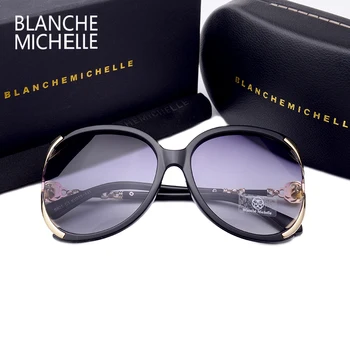Blanche Michelle 2018 Vysokej Kvality Polarizované slnečné Okuliare Ženy UV400 Značky Dizajnér Slnečné Gradient Slnečné Okuliare oculos S Box
