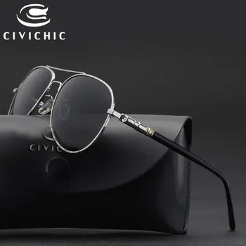 CIVICHIC Štýlový Celebrity Mužov Polarizované slnečné Okuliare Classic Žaba HD Okuliare UV400 Oculos De Sol Letec Polície v Pohode Gafas E239