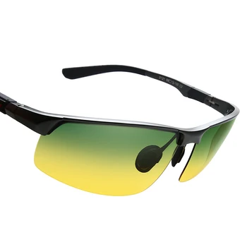 Deň Nočné Videnie pánskej Jazdy Módne UV400 Ochrana Polarizované slnečné Okuliare Muž Bezpečnosti Gradient Šošovky Okuliarov 1121