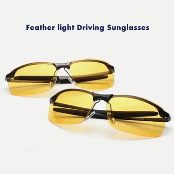 Nové Nočné Jazdy Okuliare Pol Rám Živice Žlté Šošovky Oculos Mužov na Nočné Videnie Polarizované Sklo Anti-Glare Okuliare Okuliare 3043Y