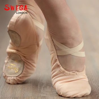 SWIGA bavlna vamp s elastické klenby balet tanečné topánky pre ženy