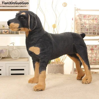 Umelé Rotvajler, pes veľké 50x50cm stojí rotvajler, pes plyšové hračky ,Vianočný darček h0779