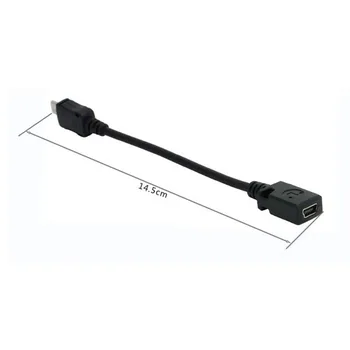 0,1 M Micro USB Mužov k Mini USB Žena Adaptér Kábel pre telefóny MP3