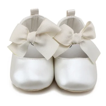 0-18 mesiac staré dievča, dieťa sa prvýkrát chodiť obuvi PU detská obuv dievčatá s páska butterfly uzol detská obuv