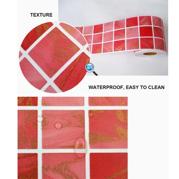 0.1x5M Kórea nepremokavé stenu, nálepky, kuchyňa Pása kúpeľni dlaždice samolepiace vinylové tapety hraníc izba mozaiky nálepky