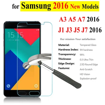 0,3 mm Tvrdené Sklo Na Samsung Galaxy J1 J120F J310 J510 J7 A3 A5 A7 A310F A510F A710F A7100 2016 Screen Protector Film