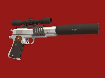 1:1 Papier Model Strelné zbrane, Pištole 3D Ručné Vrah-Silverballer 45 ACP Pištole/Zbraň Papierové Hračky