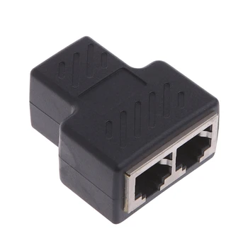 1 2 Spôsobmi LAN Ethernet Sieťový Kábel RJ45 Žena Splitter Konektor, Adaptér Pre Notebook Dokovacie Stanice Drop shipping