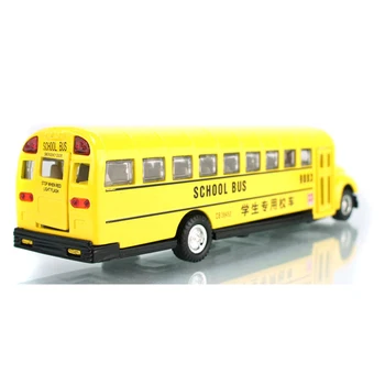 1:32 Zliatiny Školský Autobus Model Vytiahnuť Späť/Go Acousto-Optické Štyri Dvere Môžu Byť Otvorené, Gumové Pneumatiky, detské autíčka Model Darček deti