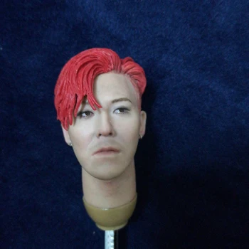 1/6 G-Dragon Kwon Ji Yong Hlavu Sculpt s Červeným Krátke Vlasy pre 12