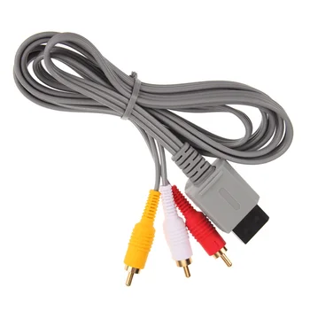 1.8 m Komponentný kábel Audio-Video AV Kompozitný 3 RCA Kábel pre najostrejší video Hlavné 480p video výstup pre Nintendo Wii konzoly