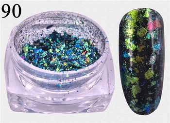 1 Box Chameleon 3D DIY Vločky Flitrami na Nechty, Glitter jemný Prach Zrkadlo Chrome Pigment Nail Art Listy Dekorácie