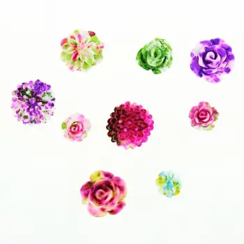 1 Box Kolesa Nail Art Dekorácie 3D Rose Flower Nail Art Kúzlo Farebné Korálky Živice na Nechty, Tipy na Manikúru Kolesa 2JY6