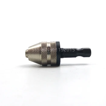 1 Ks 0.3-3.6 mm Mini Elektrický Mlynček Vŕtať Chuck Powerhand nástroj 6.35 mm Šesťhranný Driek Univerzálny Keyless vrtáka Konvertor