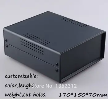 1 ks 150*70*170 mm black projektu box elektrickej spojovacej skrinke železa krytu elektroniky prípade bývania distribúcia ovládanie xbox bo