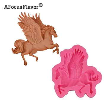1 ks Nových Pegasus-tvarované Fondant Cake Decoration Formy Mydlo Čokoláda Fudge Koláč, Dezert DIY Pečenie Remeslá Kuchyňa Vzorkovníka