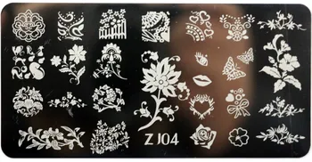 1 Ks Nových, Prichádzajúcich 6*12 CM Čipky Flower Nail Lisovanie Plechov Geometrie Festival Prírody Manikúra Lisovanie Plechu pre Nail Art