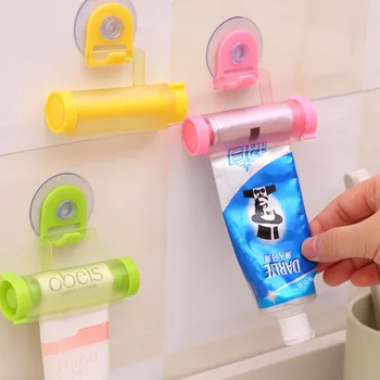 1 ks Plastových Koľajových Trubice Squeezer Užitočné zubná pasta Jednoduchý Dávkovač Kúpeľňa Držiteľ Farba Náhodný