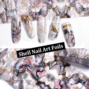 1 Ks Shell Design Nail Art Fólie Gradient Účinok DIY Nechtov Transfer Fólie, Papier Plavidlá 4cmX100cm DIY Nechtov Dekorácie Nástroje