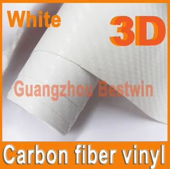 1 ks Čierna 1.52MX30CM 3D carbon fiber vinyl film hrubé karbónová fólia auto nálepky s bublina zadarmo DOPRAVA ZADARMO