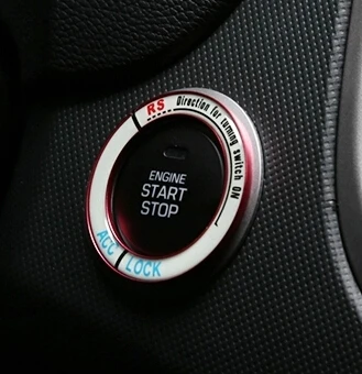 1 Kus Hliníkovej Zliatiny Lumiuous Auto Motor Start Stop Kľúč Zapaľovania Krúžok Kľúč Dekorácie Krúžky pre Mazda 3 Axela Atenza CX-5 CX5