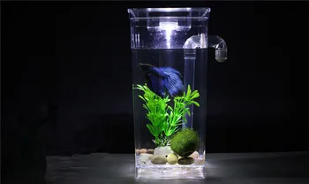 1 kus plastu lenivý akvárium malé akvárium mini rybky miska štvorec akvárium okrúhle akvárium ekologické akvárium rransparen