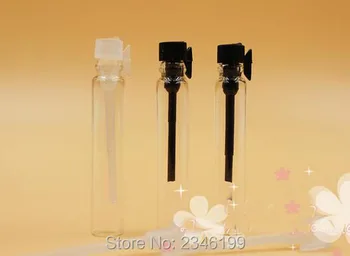 1 ML 2ML 3ML Mini Sklenené Fľaše, Parfumy Skúmavky na Vzorky Balenie Fľaša, Malej Sklenenej Fľaštičke S Pastic Stick Kvapkadla, 100ks/veľa
