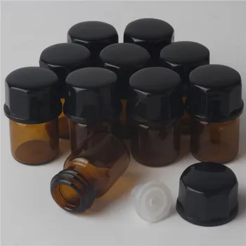 1 ml x 10 MINI amber ( hnedá ) olej, sklenené fľaše s spp ,1cc sklo parfum fľašu čína ,naplniteľné prázdne parfum fľašu