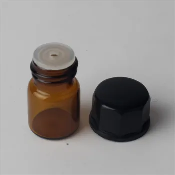 1 ml x 10 MINI amber ( hnedá ) olej, sklenené fľaše s spp ,1cc sklo parfum fľašu čína ,naplniteľné prázdne parfum fľašu