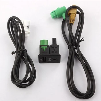 1 Nastavte Prepínač Konektor USB AUX Konektor pre Kábel Adaptér pre VW Volkswagen RCD510 RCD300