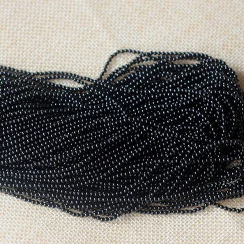 1 Oblasť 2 mm Okrúhle Čierne Hladké Agates Guľôčky z Prírodného Kameňa Onyx Carnelian Dištančné Korálky pre Ženy DIY Náhrdelník Šperky Zistenia