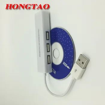 1 port usb, sieť USB na RJ45 Lan Karta Ethernet Sieťový Kábel 3 Port Hub pre Win 8 7 XP HUB Počítač karty siete lan S CD ovládač