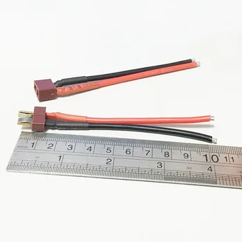 1 Pár 14AWG kábel T konektor samec a T konektor samica konektor Silikónové Drôtu 10 CM pre RC veľkoobchodné ceny
