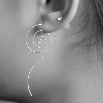 1 Pár Pinksee Veľké Špirála Vírivá Hoop Náušnice Pre Ženy Jednoduchom Štýle Boho Etnických Ear Piercing Šperkov