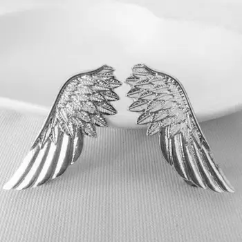1 Pár Vintage Anjel Krídla Zlato Strieborná Farba Kovových Brošňa Pin pre Ženy Odznak Golier Tipy, Oblečenie, Doplnky