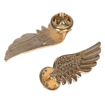 1 Pár Vintage Anjel Krídla Zlato Strieborná Farba Kovových Brošňa Pin pre Ženy Odznak Golier Tipy, Oblečenie, Doplnky
