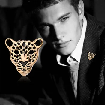 1 Pár Vintage Brošňa pre Ženy Kríž Leopard Hlavu Loď Vyhovovali Crystal Golier Corsage Tričko Odznak Darček Pre Priateľa Mužov Šperky