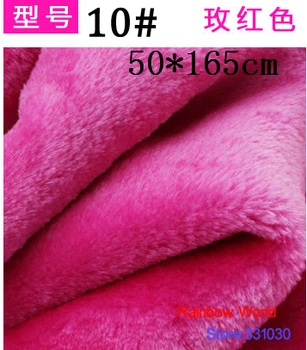 1# rose Výška 8mm Minky fleece plyšové PV velvet velboa textílie pre DIY šitie Veci hračka pet home sleepcoat vankúš(50*165cm)