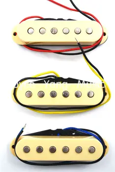 1 Sada 3ks Krém 48/50/52mm Single-Coil Snímače Pre Fender Strat/SQ Elektrické Gitary, Snímače